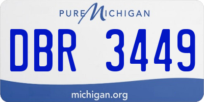 MI license plate DBR3449