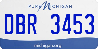 MI license plate DBR3453