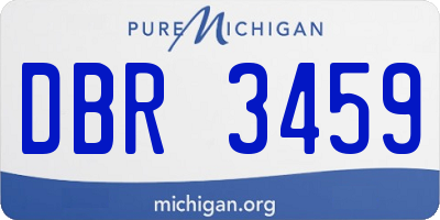 MI license plate DBR3459