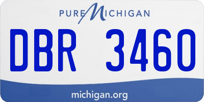 MI license plate DBR3460
