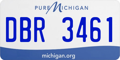 MI license plate DBR3461