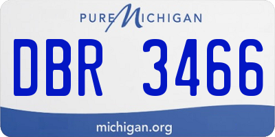 MI license plate DBR3466
