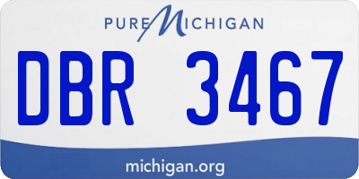 MI license plate DBR3467