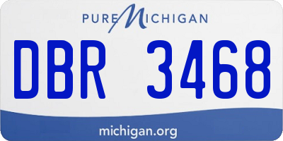 MI license plate DBR3468