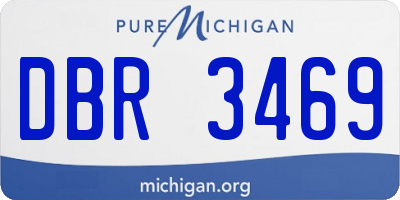MI license plate DBR3469