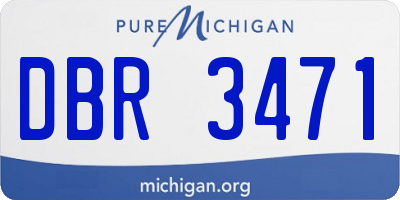 MI license plate DBR3471