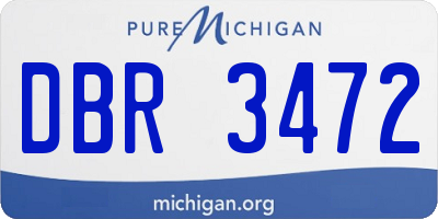 MI license plate DBR3472