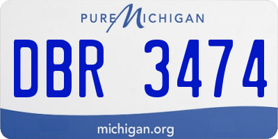 MI license plate DBR3474