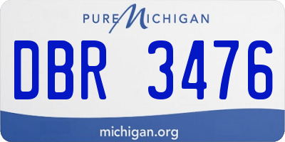 MI license plate DBR3476