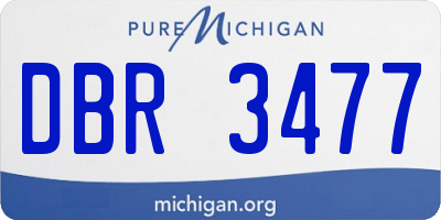 MI license plate DBR3477