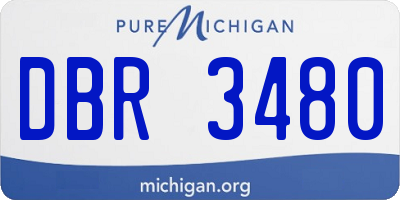 MI license plate DBR3480