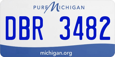MI license plate DBR3482