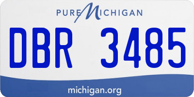MI license plate DBR3485