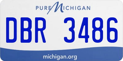MI license plate DBR3486