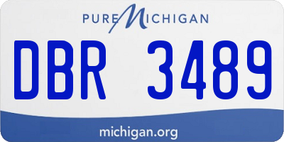 MI license plate DBR3489