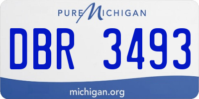 MI license plate DBR3493