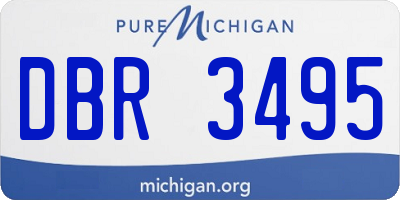 MI license plate DBR3495