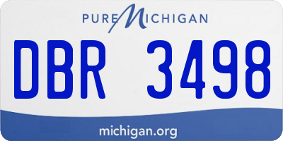 MI license plate DBR3498