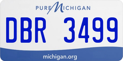 MI license plate DBR3499
