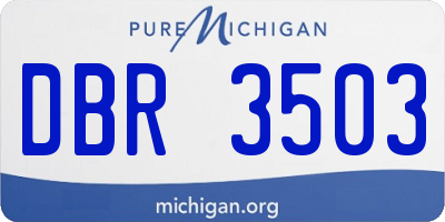 MI license plate DBR3503