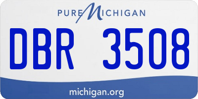 MI license plate DBR3508