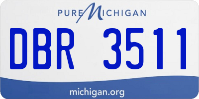 MI license plate DBR3511