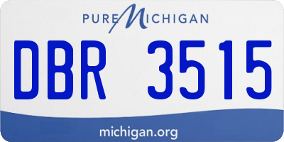 MI license plate DBR3515