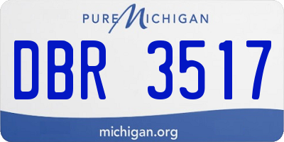 MI license plate DBR3517