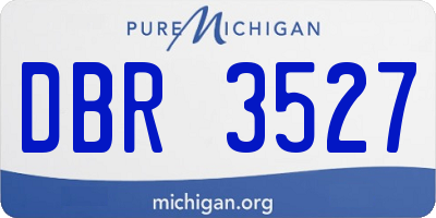 MI license plate DBR3527