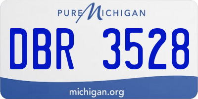MI license plate DBR3528
