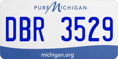 MI license plate DBR3529