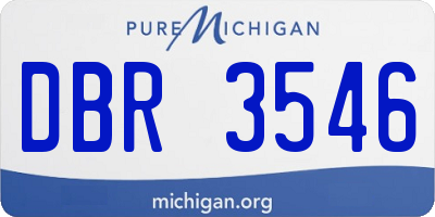 MI license plate DBR3546