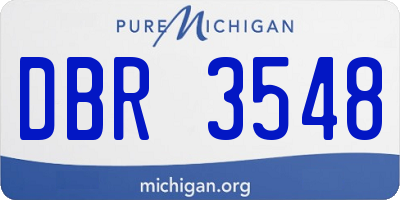 MI license plate DBR3548
