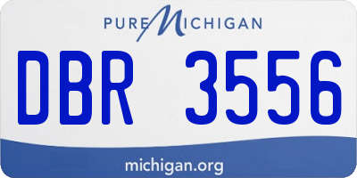 MI license plate DBR3556