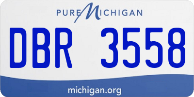 MI license plate DBR3558