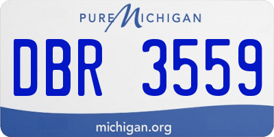 MI license plate DBR3559