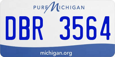 MI license plate DBR3564
