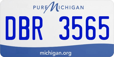 MI license plate DBR3565