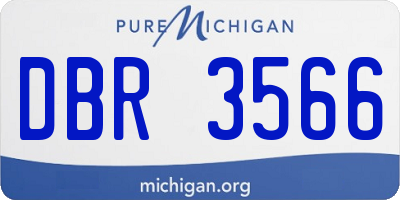 MI license plate DBR3566