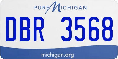 MI license plate DBR3568