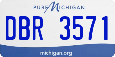 MI license plate DBR3571