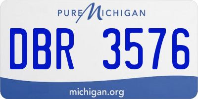 MI license plate DBR3576