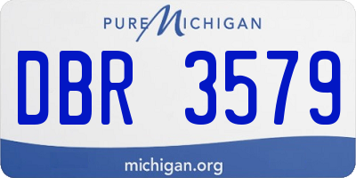 MI license plate DBR3579