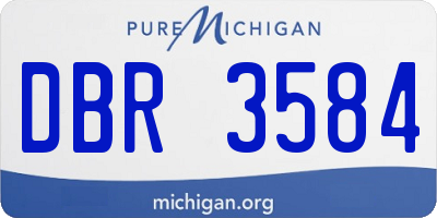 MI license plate DBR3584