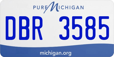 MI license plate DBR3585