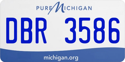 MI license plate DBR3586