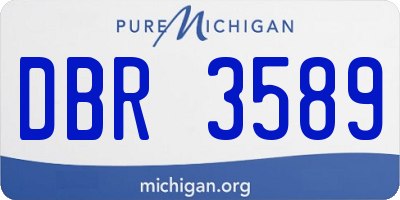 MI license plate DBR3589