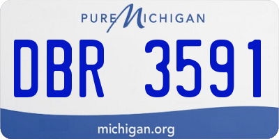 MI license plate DBR3591