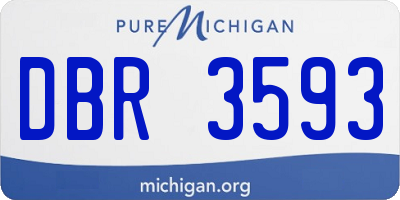 MI license plate DBR3593
