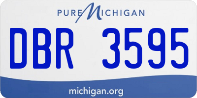 MI license plate DBR3595